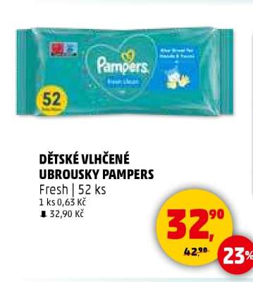 DĚTSKÉ VLHČENÉ UBROUSKY PAMPERS*