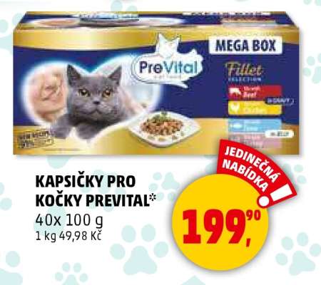 KAPSIČKY PRO KOČKY PREVITAL*