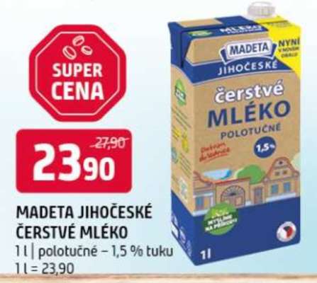 MADETA JIHOČESKÉ ČERSTVÉ MLÉKO