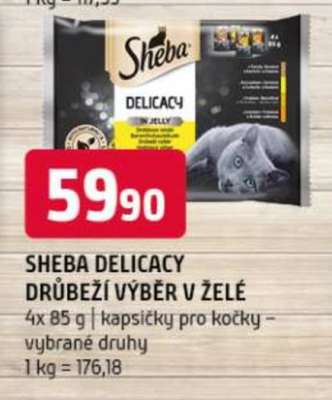 SHEBA DELICACY DRŮBEŽÍ VÝBĚR V ŽELÉ
