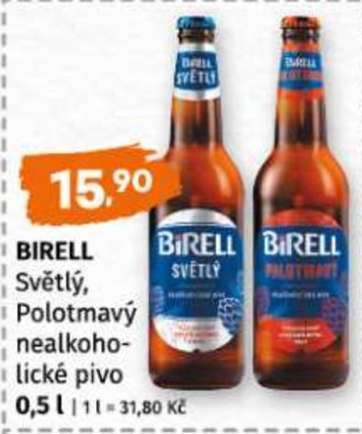 Birell Světlý Polotmavý nealkoholické pivo