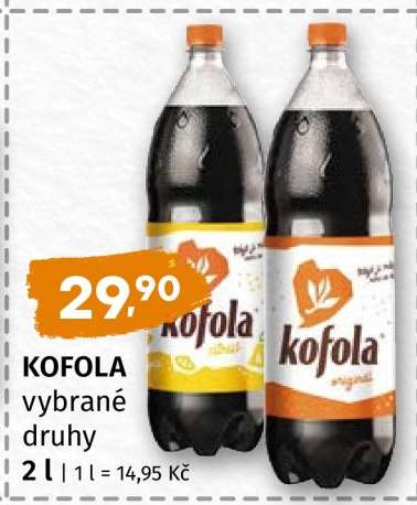 Kofola, vybrané druhy,