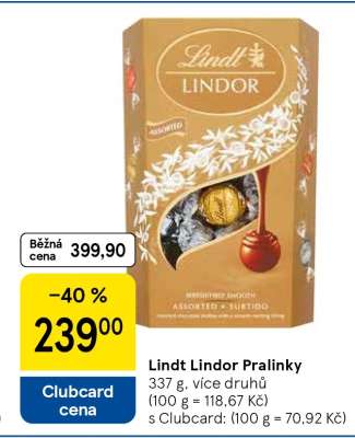Lindt Lindor Pralinky