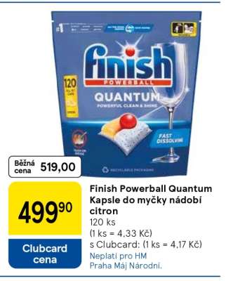 Finish Powerball Quantum Kapsle do myčky nádobí citron