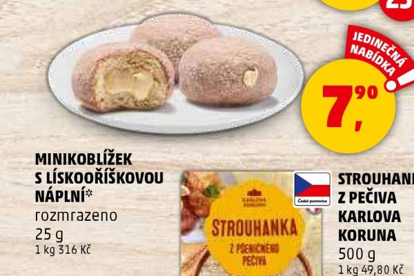 Minikoblížek s lískooříškovou náplní