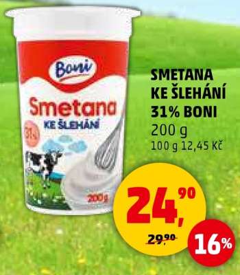 SMETANA KE ŠLEHÁNÍ 31% BONI