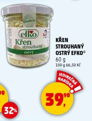 Křen strouhaný ostrý Efko