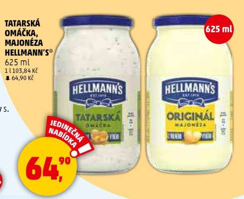 TATARSKÁ OMÁČKA, MAJONÉZA HELLMANN’S