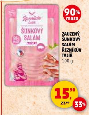 ZAUZENÝ ŠUNKOVÝ SALÁM ŘEZNÍKŮV TALÍŘ