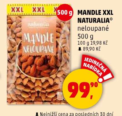 MANDLE XXL NATURALIA neloupané