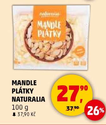 MANDLE PLÁTKY NATURALIA