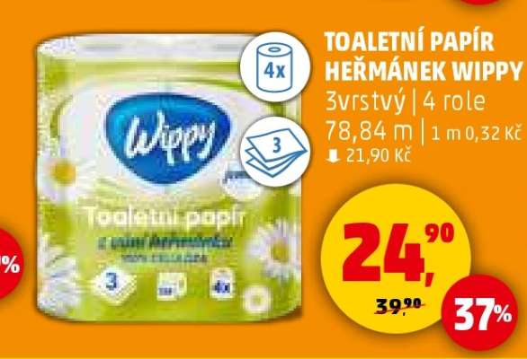 TOALETNÍ PAPÍR HEŘMÁNEK WIPPY