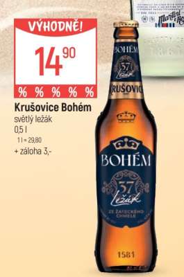 Krušovice Bohém světlý ležák