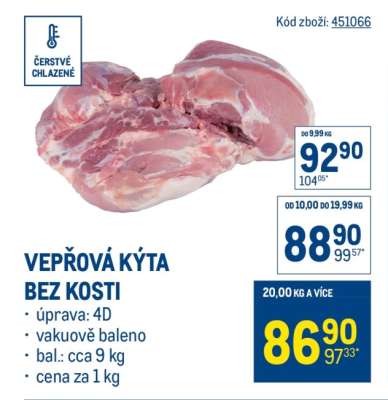 Vepřová kýta bez kosti