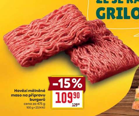 Hovězí mleté maso na přípravu burgerů