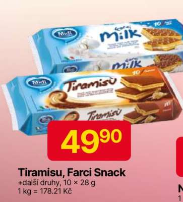 Tiramisu, Farci Snack