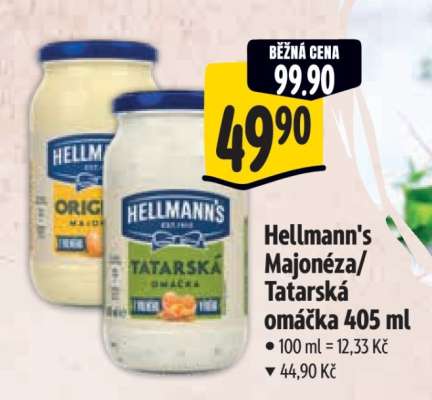 Hellmann´s majonéza tatarská omáčka 405 ml