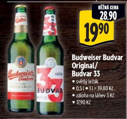 Budweiser Budvar Original Budvar 33