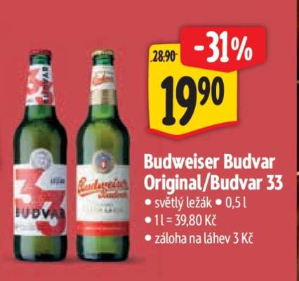 Budweiser Budvar Original Budvar 33