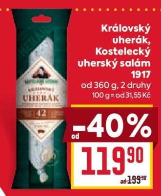 Královský Uherák / Kostelecký uherský salám 1917