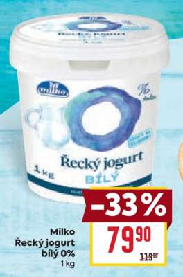 Milko Řecký jogurt bílý 0%