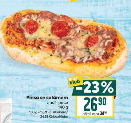Pinsa se salámem