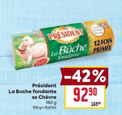 Président La Buche fondante se Chévre