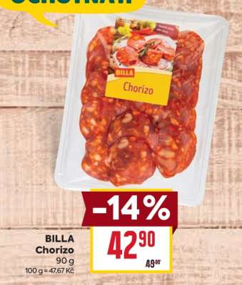 BILLA Chorizo