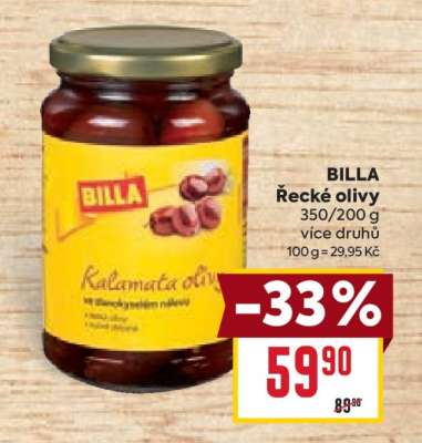 BILLA Řecké olivy