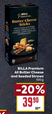BILLA Premium All Butter Cheese and Seeded Straws