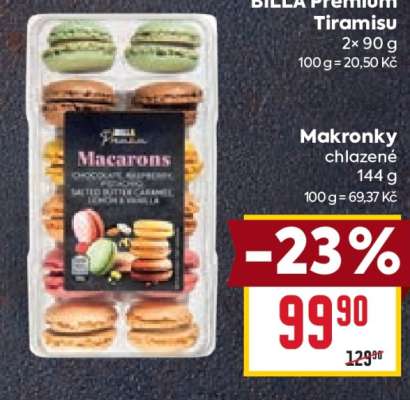 Makronky chlazené