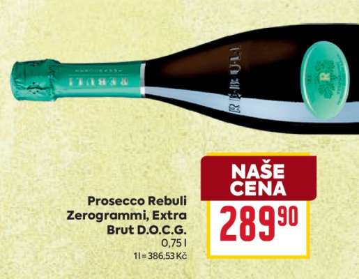 Prosecco Rebuli Zerogrammi, Extra Brut D.O.C.G