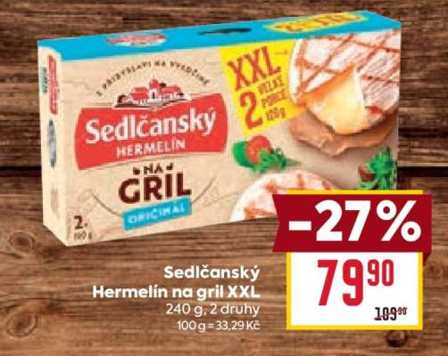 Sedlčanský Hermelín na gril XXL
