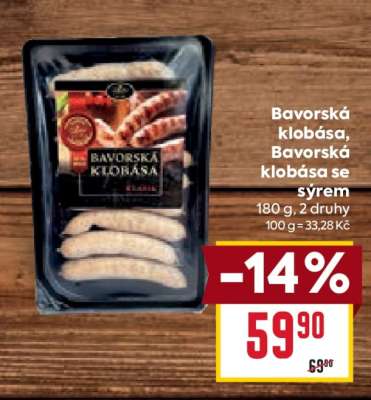 Bavorská klobása, Bavorská klobása se sýrem