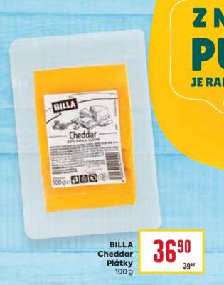 BILLA Cheddar Plátky