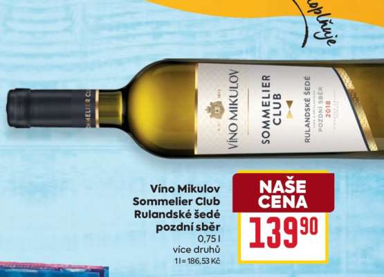 Víno Mikulov Sommelier Club Rulandské šedé pozdní sběr