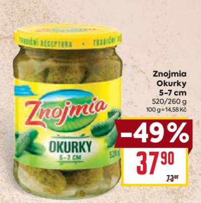 Znojmia Okurky 5–7 cm