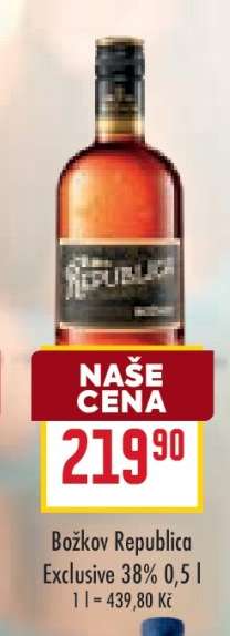 Božkov Republica Exclusive 38% 0,5 l