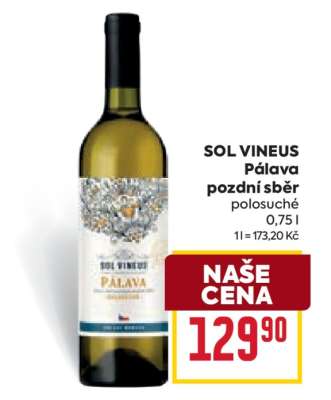 SOL VINEUS Pálava pozdní sběr