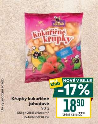 Křupky kukuřičné jahodové
