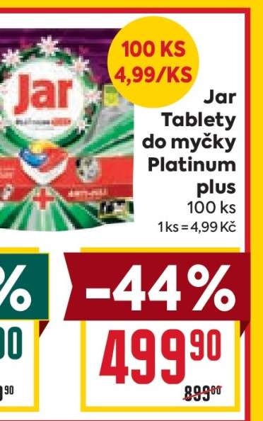Jar Tablety do myčky Platinum plus