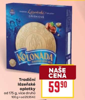 Tradiční lázeňské oplatky