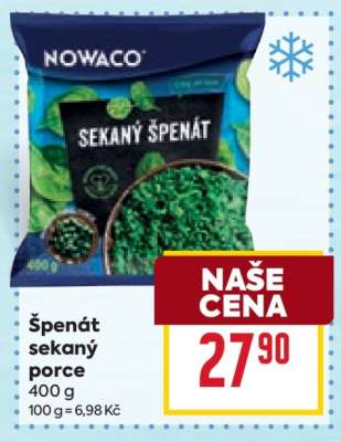 Špenát sekaný porce