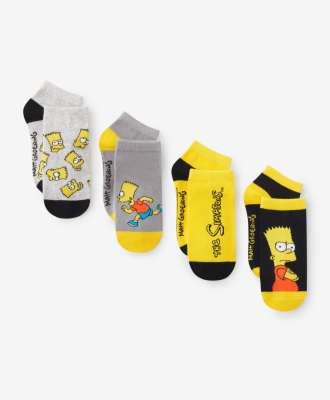 Chlapecké kotníkové ponožky Simpsonovi 4 páry - SKU/PLU: 621405 Chlapecké kotníkové ponožky Simpsonovi 4 páry s přídavkem bavlny budou vašemu dítěti sloužit den co den. Ponožky perfektně sedí a během aktivit nekloužou. Každý pár je zdoben jiným vzorem.