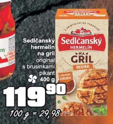 Sedlčanský hermelín na gril original s brusinkami pikant