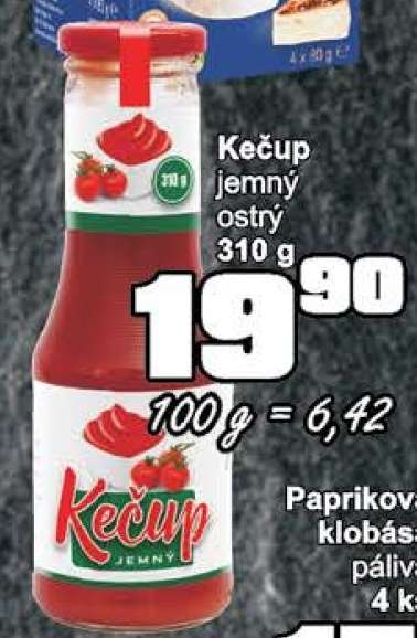 KEČUP jemný, ostrý