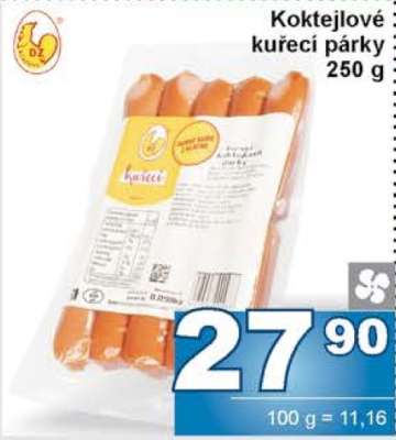 Koktejlové kuřecí párky