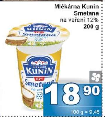 Mlékárna Kunín Smetana