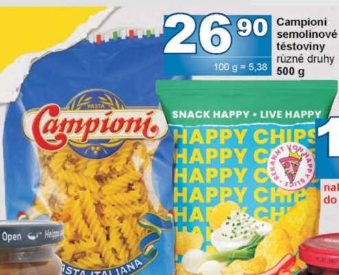Campioni semolinové těstoviny