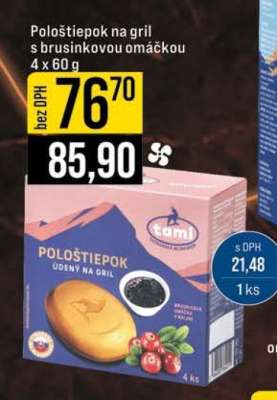 Pološtiepok na gril s brusinkovou omáčkou